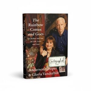 ANDERSON COOPER SIGNED 'The Rainbow Comes and Goes' boom with Gloria Vanderbilt